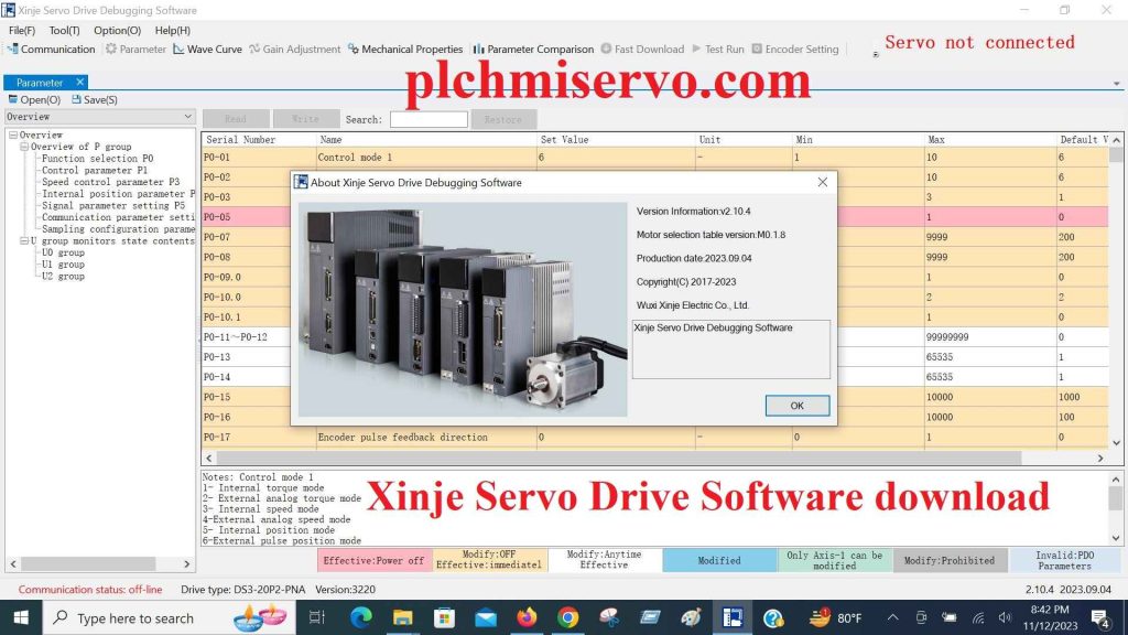 Xinje-Servo-Drive-Software-download